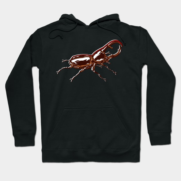 European Stag Beetle Lucanus Cervus Insect Hoodie by Foxxy Merch